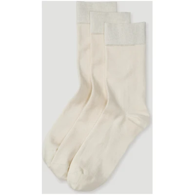 hessnatur Herren-Socken im 3er-Pack aus Bio-Baumwolle - weiß - Größe 40-42