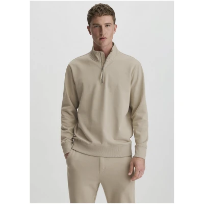 hessnatur Herren Troyer Regular aus Bio-Baumwolle - beige - Größe 46
