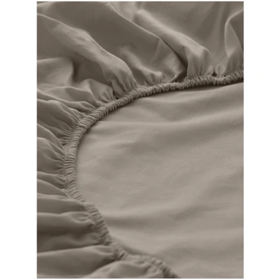 hessnatur Jersey Spannbettlaken aus Bio-Baumwolle - beige - Größe 90-100x200 cm