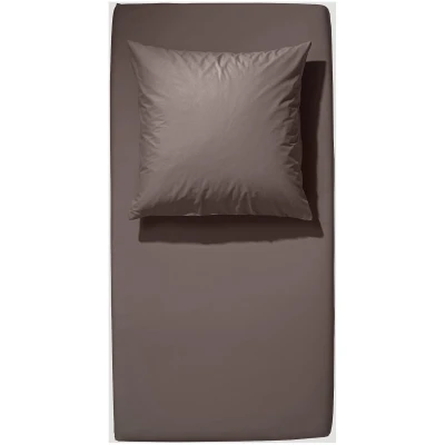 hessnatur Jersey Spannbettlaken aus Bio-Baumwolle - braun - Größe 90-100x200 cm