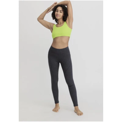 hessnatur Loungewear Leggings Fitted Medium Cut ACTIVE FUNCTIONAL aus Bio-Merinowolle mit Bio-Baumwolle - grau - Größe 34