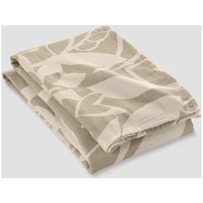 hessnatur Musselin Tagesdecke GRIT aus Baumwolle - grün - Größe 180x230 cm