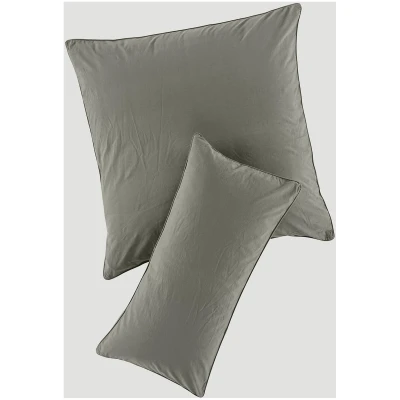 hessnatur Perkal Kissenbezug aus Bio-Baumwolle - grün - Größe 40x40 cm