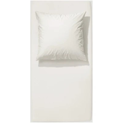 hessnatur Satin Spannbettlaken aus Bio-Baumwolle - weiß - Größe 90-100x200 cm