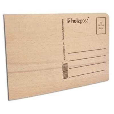 holzpost Postkarte aus Holz "HAPPY DAY"