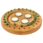 klotzaufklotz Adventskalender und Adventskranz mit Teelichtern