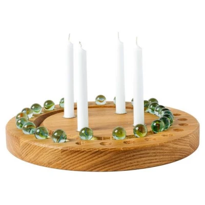 klotzaufklotz Adventskalender und Adventskranz rund