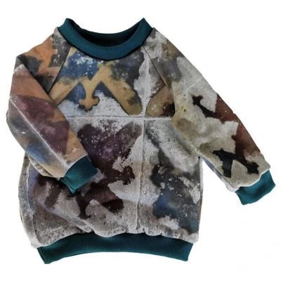 liebewicht Pullover aus Bio Sweat grau bunt für Babys und Kinder