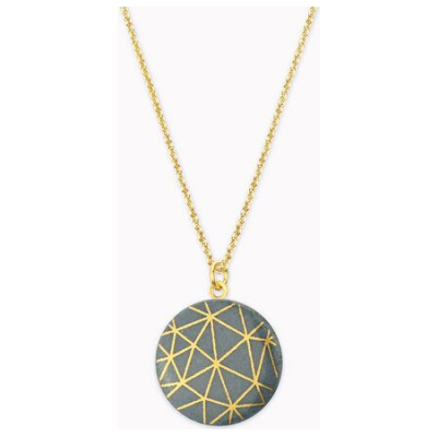 lille mus Halskette mit Porzellananhänger GEO Porzellanschmuck