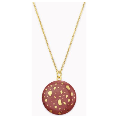 lille mus Halskette mit Porzellananhänger TERRAZZO Porzellanschmuck