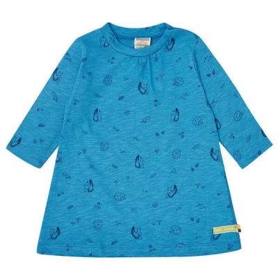 loud + proud Babys & Kinder Kleid Slub Jersey mit Druck, GOTS-zertifiziert