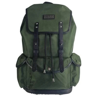 manbefair Lässiger Rucksack Vienna aus recyceltem Nylon Gewebe und Rinds-Leder