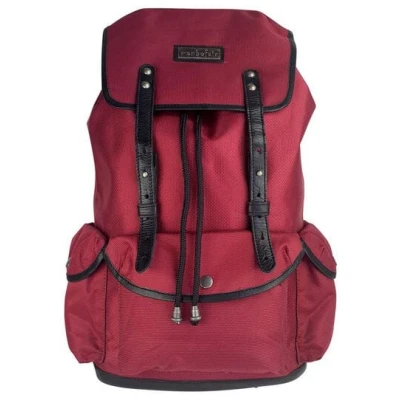 manbefair Lässiger Rucksack Vienna aus recyceltem Nylon Gewebe und Rinds-Leder