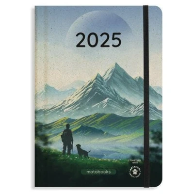 matabooks® Nachhaltiger A5 Kalender/Jahresplaner - Samaya 2025 Farbe: Meadow (DE/EN)