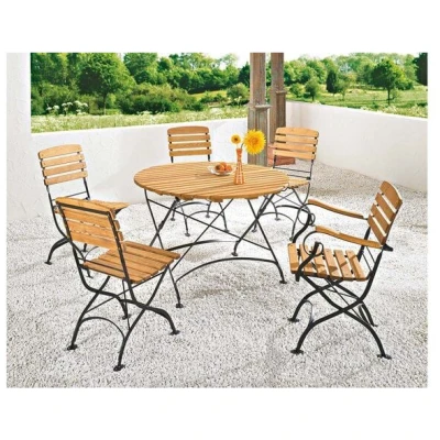 memo Gartenmöbel-Set 'Maja' 6-teilig, Tisch ⌀ 110 cm, 5 Stühle