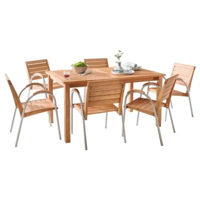 memo Gartenmöbel-Set 'Solano' 7-teilig, 6 Stühle, 1 Tisch 150 x 90 cm
