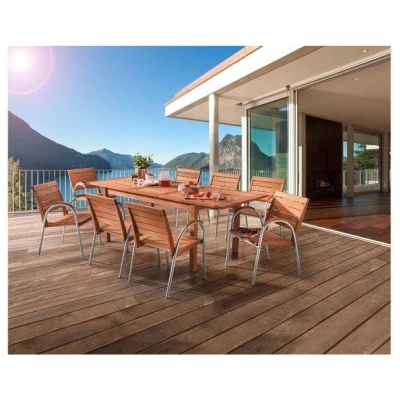 memo Gartenmöbel-Set 'Solano' 9-teilig, 8 Stühle, 1 Tisch