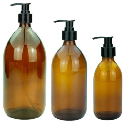 mikken Seifenspender braun 250 ml / 500 ml / 1000 ml Glas Lotionspender