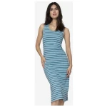 milker nursing türkis gestreiftes Umstandskleid Stillkleid