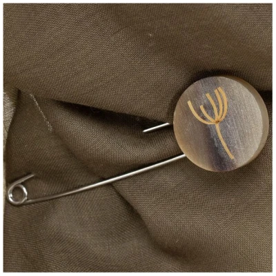 nahtur-design Brosche mit Horndeko