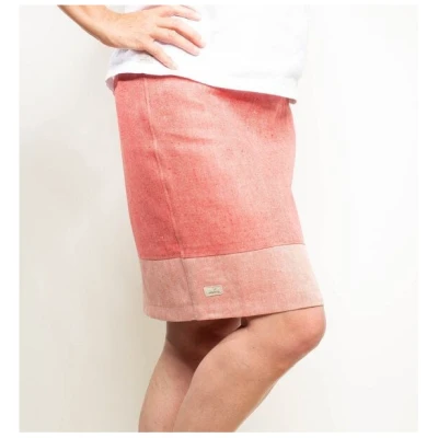 nahtur-design Jeansrock aus 100% Bioleinen