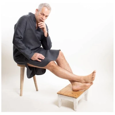 nahtur-design Männernachthemd aus 100% Leinen "Herbst"