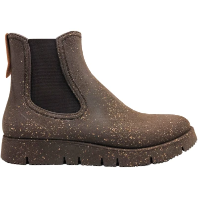 nat-2 Damen vegan Chelsea Regenstiefel Rugged Prime Cork Wasserdicht Braun