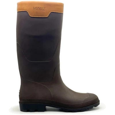 nat-2 Herren vegan Regenstiefel Rugged Prime Bully Coffee 100% Wasserdicht Braun