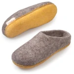 naturling Filz Damen Hausschuhe - Slipper mit Kautschuksohle