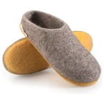 naturling Filz Damen Hausschuhe - Slipper mit Kautschuksohle
