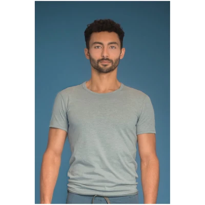 nice to meet me Herren vegan Core T-Shirt Grau Melange