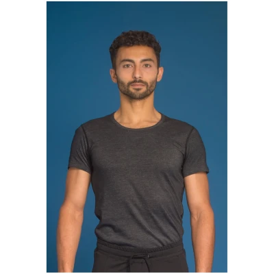 nice to meet me Herren vegan Core T-Shirt Schwarz Melange