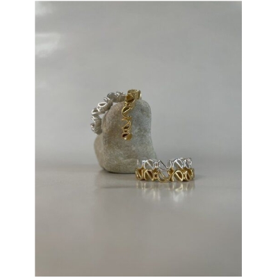 noemvri fashion label Logo Ear Hoops - big