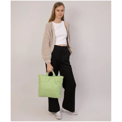 nuuwai Damen vegan Handtasche Stepptasche Linn Pistazie Grün