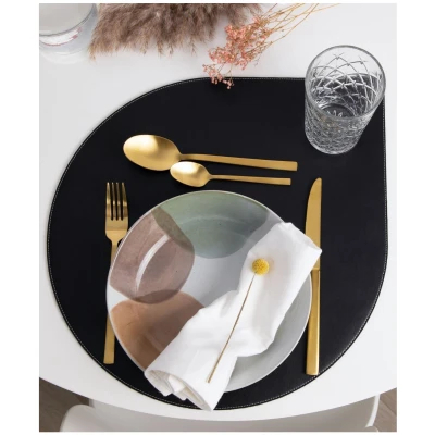 nuuwai unisex vegan Tischset Ronia Night Black - 4er-Set