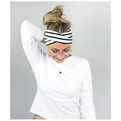 obumi STIRNBAND MIT WICKEL-DETAIL AUS BIO JERSEY IN VIELEN FARBEN