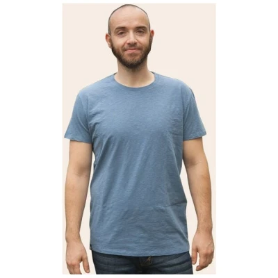 päfjes Basic / Blanko - Fair gehandeltes Bio Männer T-Shirt Slub