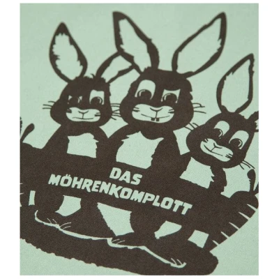 päfjes Feste Baumwolltasche /Bio - Hasen/Möhrenkomplott - Mint
