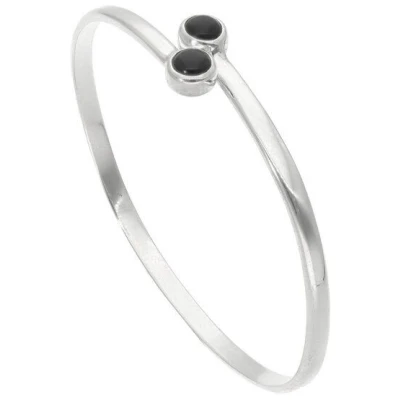 pakilia Silber Armband Obsidin Fair-Trade und handmade