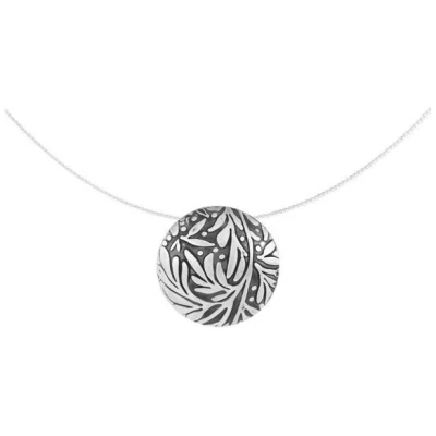 pakilia Silber Kette Blättermuster Fair-Trade und handmade