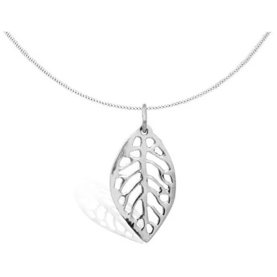 pakilia Silber Kette Blatt fair-trade und handmade