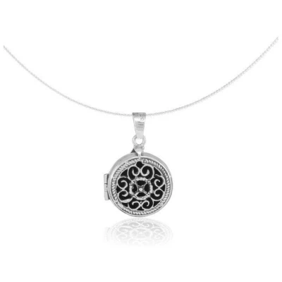 pakilia Silber Kette Orientalisch Medaillon Fair-Trade und handmade