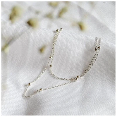 pakilia Silber Kette Perlen Fair-Trade und handmade