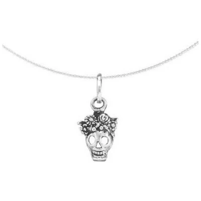 pakilia Silber Kette Totenkopf Fair-Trade und handmade