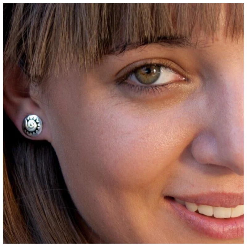 pakilia Silber Ohrringe Azteken Sonne Fair-Trade und handmade