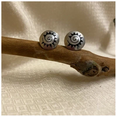 pakilia Silber Ohrringe Azteken Sonne Fair-Trade und handmade