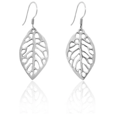 pakilia Silber Ohrringe Blätter fair-trade und handmade