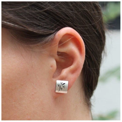 pakilia Silber Ohrringe Gecko Fair-Trade und handmade