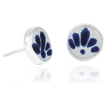 pakilia Silber Ohrringe Keramik Talavara Rund Fair-Trade und handmade