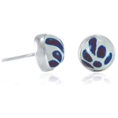 pakilia Silber Ohrringe Keramik Talavera Kugel Fair-Trade und handmade